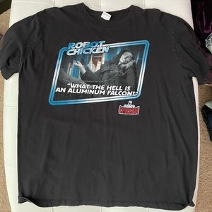 Rare Star Wars Robot Chicken Aluminum Falcon Tee Shirt XL